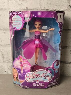 Flutterbye Flying Fairy Doll Pink Spin Master Interactive Toy NIB